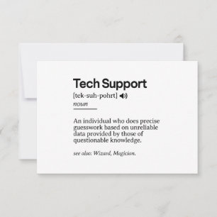 Funny Tech Support Definition Minimalist Office