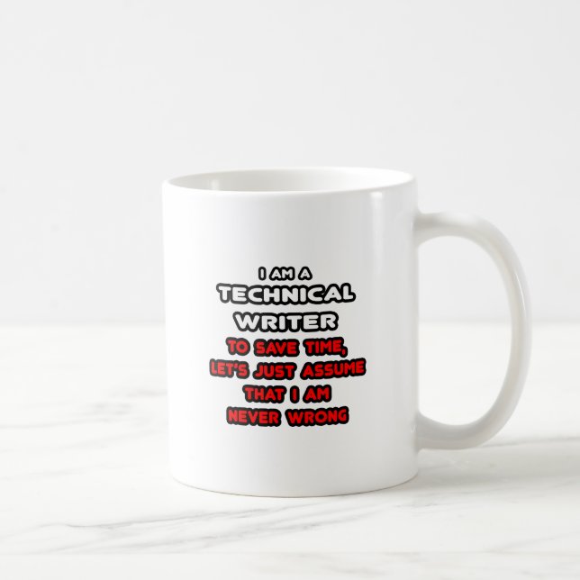 Funny Technical Writer T-Shirts Coffee Mug (Right)