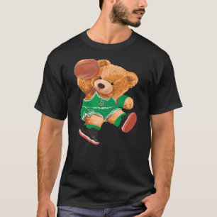 Funny Teddy Bear Basketball Slam Dunk Sport Cute C T-Shirt