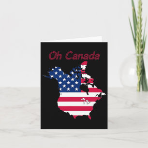 Funny Tee Oh Canada Funny Trump Map Of Usa  Card
