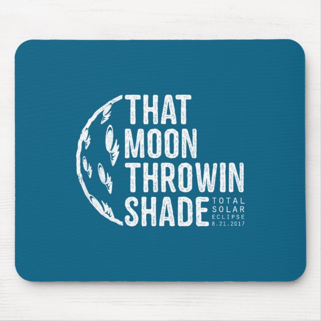 Funny Tee Total Solar Eclipse 2017 Moon Mouse Mat (Front)