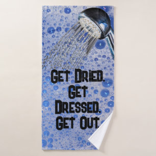 Funny Teenage Boy Bathroom Decor Quote Bath Towel