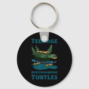 Funny Teenage Skateboarding Turtles Shirt – Shell Key Ring