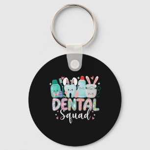 Funny Teeth Dental Squad Dentist Happy Easter Day Key Ring