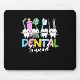 Funny Teeth Dental Squad Dentist Happy Easter Day Mouse Mat