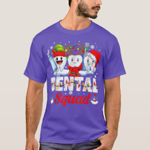 Funny Teeth Santa Reindeer Christmas Dental Squad T-Shirt