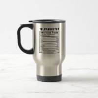Funny Telemarketer Nutrition Facts Sales Team Gift