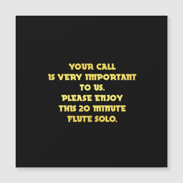 Funny Telephone Customer Service Joke (Front)