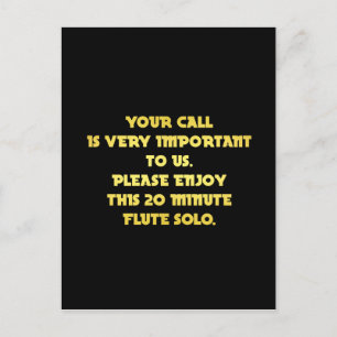 Funny Telephone Customer Service Joke Holiday Postcard