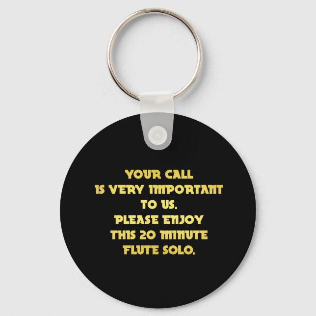 Funny Telephone Customer Service Joke Key Ring (Front)