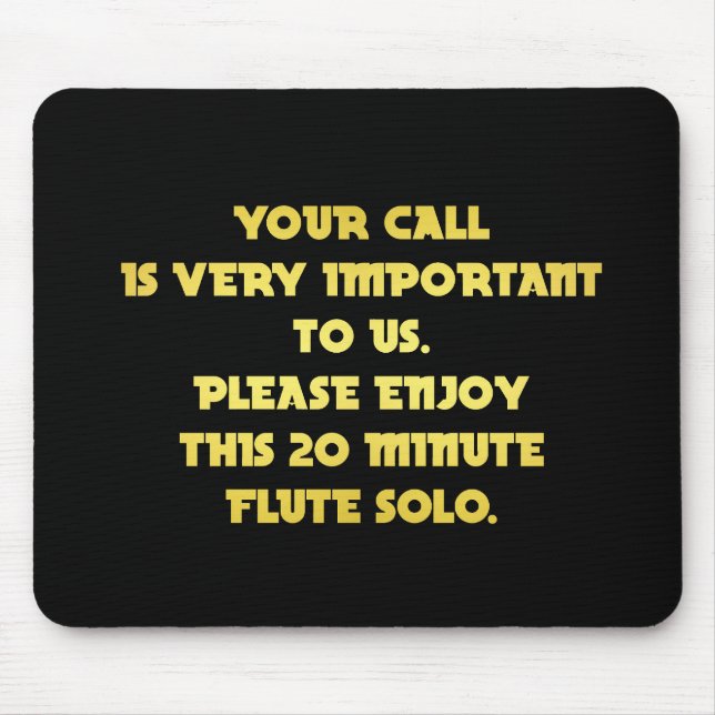 Funny Telephone Customer Service Joke Mouse Mat (Front)