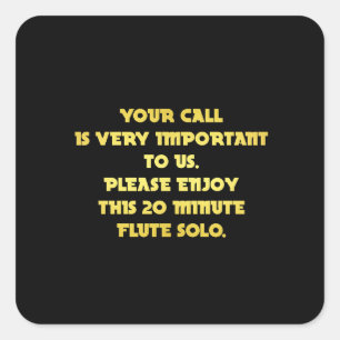 Funny Telephone Customer Service Joke Square Sticker