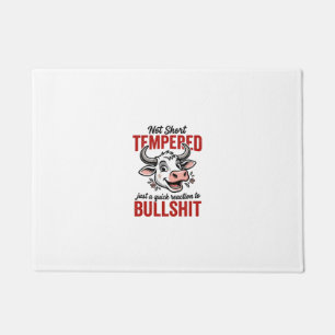 Funny Tempered Cow Vintage Doormat