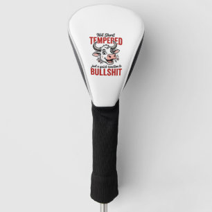 Funny Tempered Cow Vintage Golf Head Cover