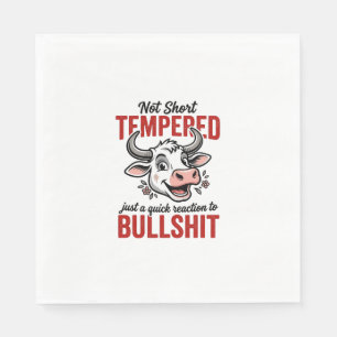 Funny Tempered Cow Vintage Napkin