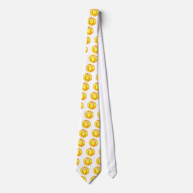 Funny tennis ball face tie (Front)
