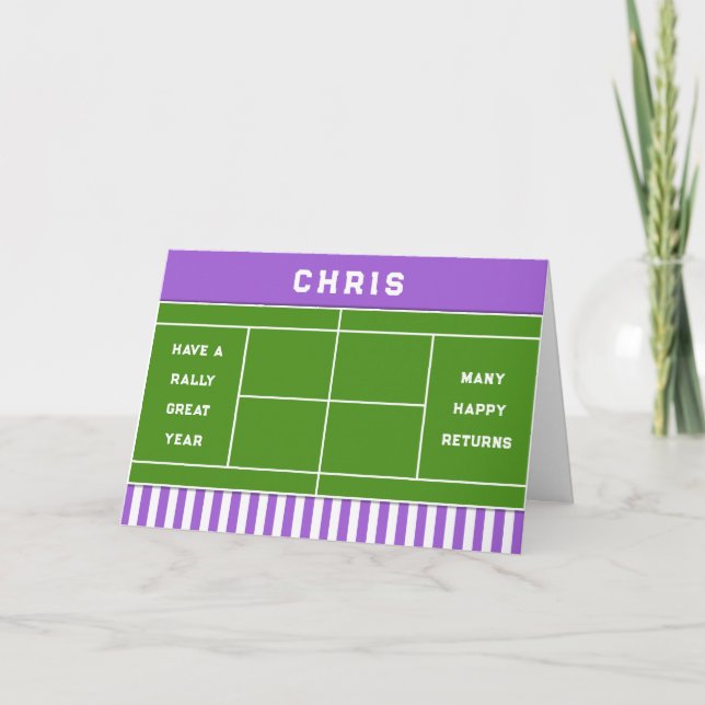 Funny Tennis Birthday Card (Front)