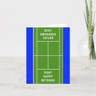Funny Tennis Birthday Card