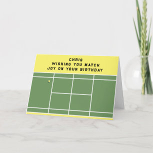 Funny Tennis Birthday Card