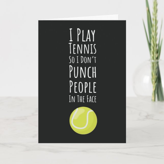 Funny Tennis Cards For Friend Player Athlete Sport (Front)