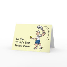 Funny tennis cards for men and boys