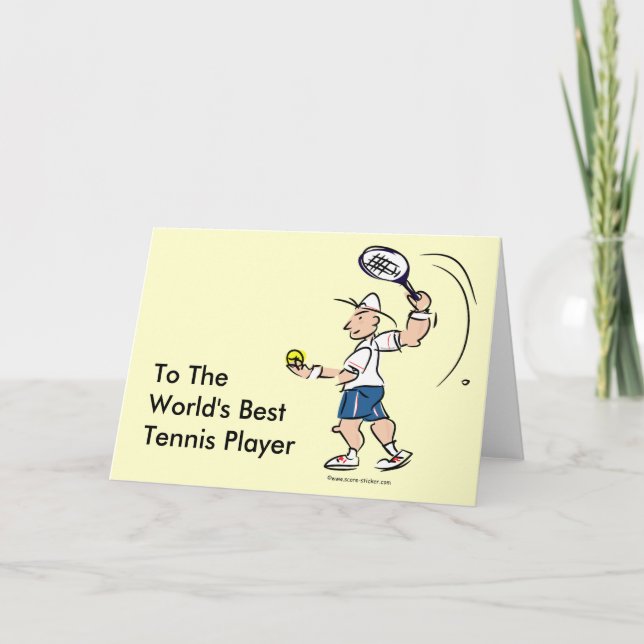 Funny tennis cards for men and boys (Front)