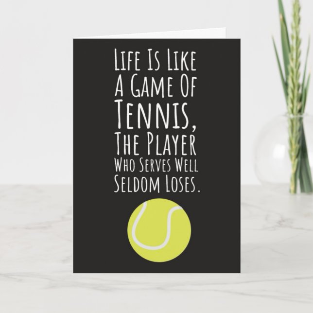 Funny Tennis Cards For Player Humour Lover Humouro (Front)