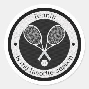 Funny tennis classic round sticker