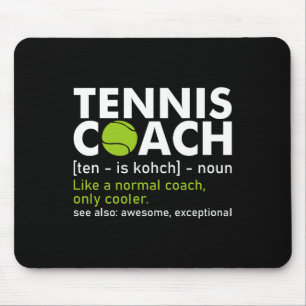 Funny Tennis Coach Definition Tennis Racket Player Mouse Mat