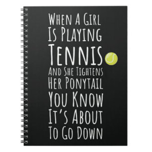 Funny Tennis Gifts For Teen Girls Her Kids Sports  Notebook
