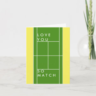Funny Tennis Love You Card