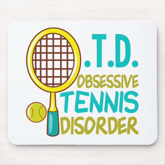 Funny Tennis Mouse Mat (Front)