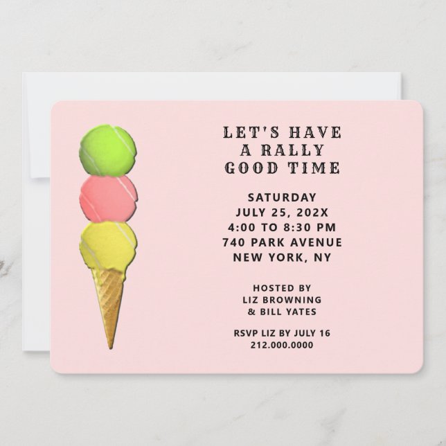 Funny Tennis Party Invitation (Front)