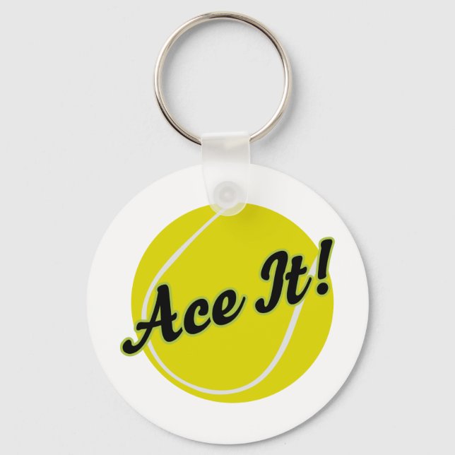 Funny Tennis Player Gift Key Ring (Front)
