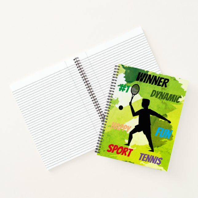 Funny Tennis Player Quote Design – Cool Sport Notebook (Inside)