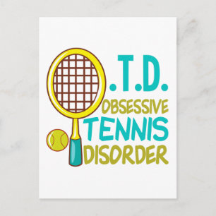 Funny Tennis Postcard