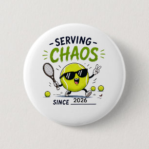 Funny Tennis Quote for Tennis Addicts 6 Cm Round Badge