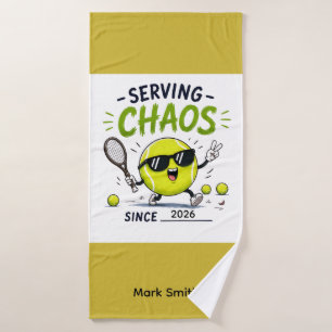 Funny Tennis Quote for Tennis Addicts Bath Towel