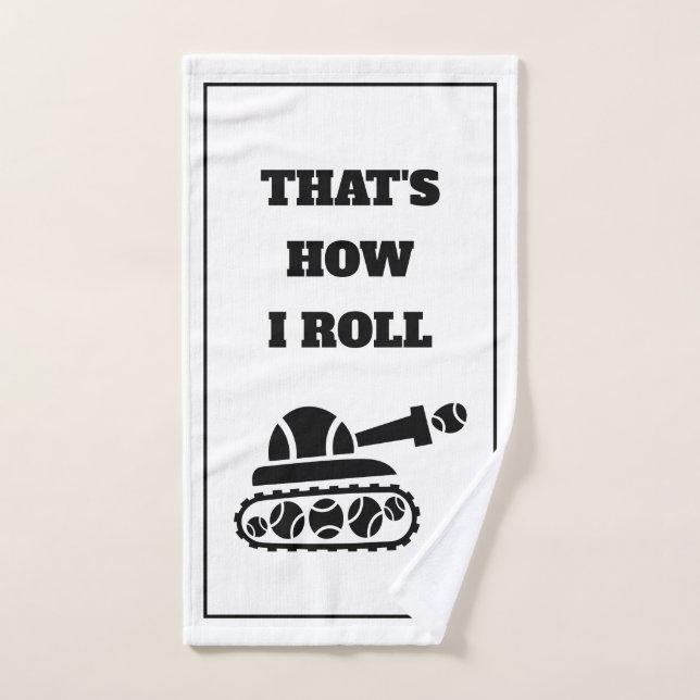 Funny tennis quote hand towel for player or coach (Hand Towel)