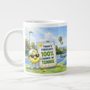Funny Tennis Saying for Tennis Players Large Coffee Mug