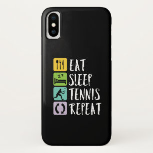 Funny Tennis Sports Eat Sleep Tennis Repeat Case-Mate iPhone Case
