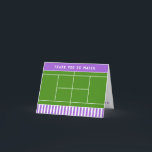 Funny Tennis Thank You Card<br><div class="desc">Tennis themed thank you cards featuring a tennis court and funny tennis-themed pun. To personalise,  edit text to add your name.</div>