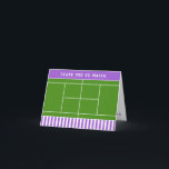 Funny Tennis Thank You Card<br><div class="desc">Tennis themed thank you cards featuring a tennis court and funny tennis-themed pun. To personalise,  edit text to add your name.</div>