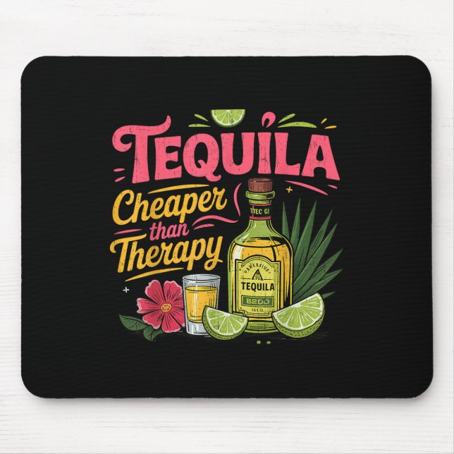 Funny Tequila Drinking Cinco De Mayo Mexican Party Mouse Mat (Front)