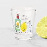 Funny Tequila Lemon and Salt Kawaii Tequila Shot Glass<br><div class="desc">Funny Tequila Lemon and Salt Threesome Shot Glass - According to the rule of three, all great things come in three! The ultimate good time party trio of lemon, salt and tequila come together right here to make this hilarious design on a shot glass with the question “Fancy a threesome?”...</div>