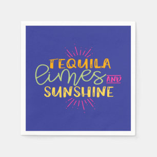 Funny Tequila Limes Sunshine Mexican Fiesta Napkin