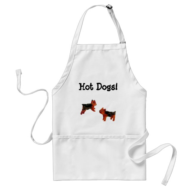 Funny Terrier Dog Art Standard Apron (Front)