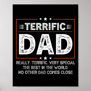 Funny Terrific Dad Donald Trump Happy Fathers Day Poster