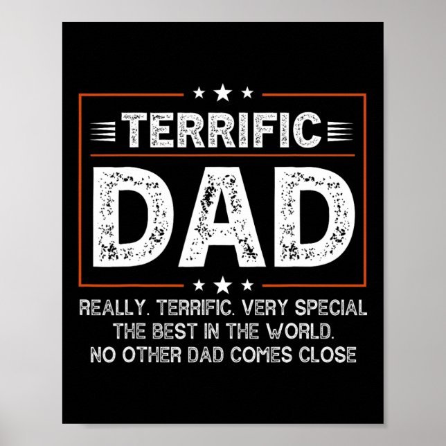 Funny Terrific Dad Donald Trump Happy Fathers Day  Poster (Front)