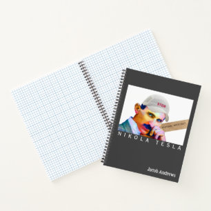 Funny Tesla Personalised Graph Notebook